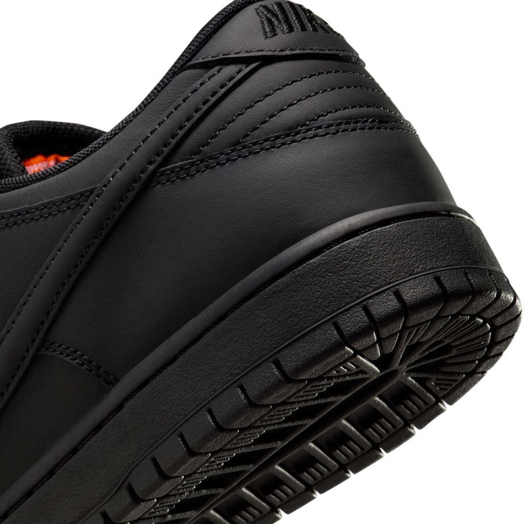 Nike SB Dunk Low Pro Skate Shoes - Triple Black. Orange Label release. Style: FJ1674-001. Free shipping across Aotearoa New Zealand. Shop Nike SB skateboarding shoes, clothing and accessories online with Dunedin's independent skate store, Pavement.