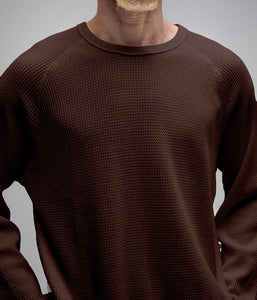 Former AG Raglan Waffle in Brown | Free Aotearoa NZ shipping on your Former clothing order over $100* with Pavement Skate Shop! 