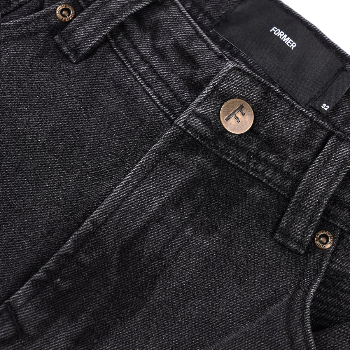 Former Crux Denim Pant in Washed Black | Free Aotearoa NZ shipping on your Former clothing order over $100* with Pavement Skate Shop!
