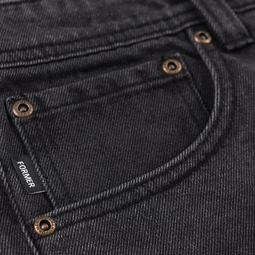 Former Crux Denim Pant in Washed Black | Free Aotearoa NZ shipping on your Former clothing order over $100* with Pavement Skate Shop!