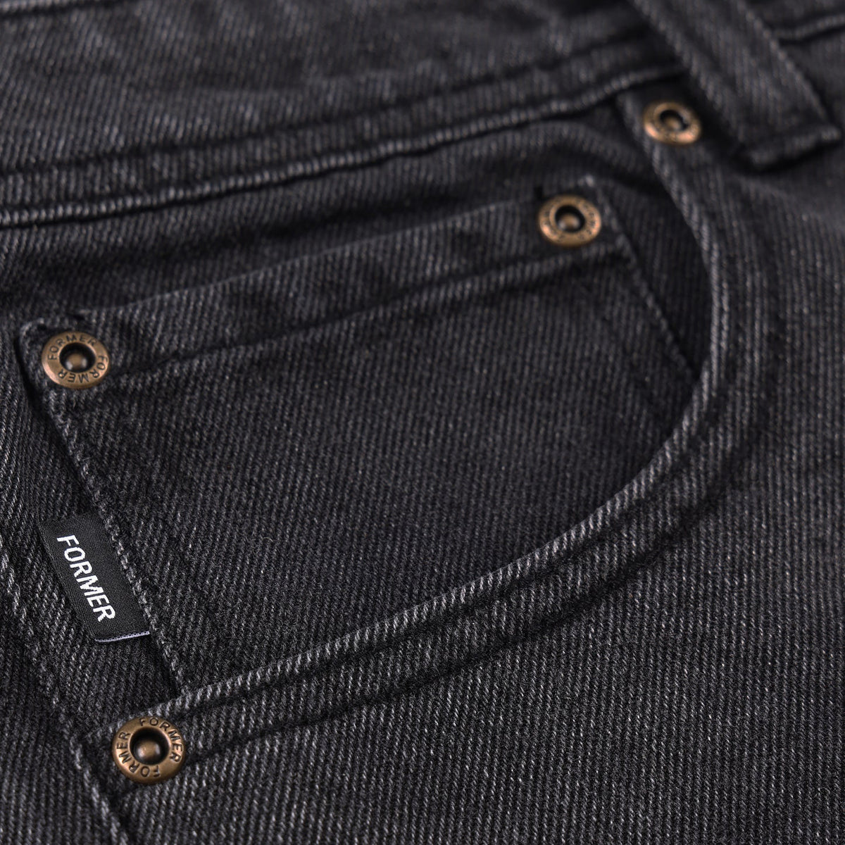 Former Crux Denim Pant in Washed Black | Free Aotearoa NZ shipping on your Former clothing order over $100* with Pavement Skate Shop!