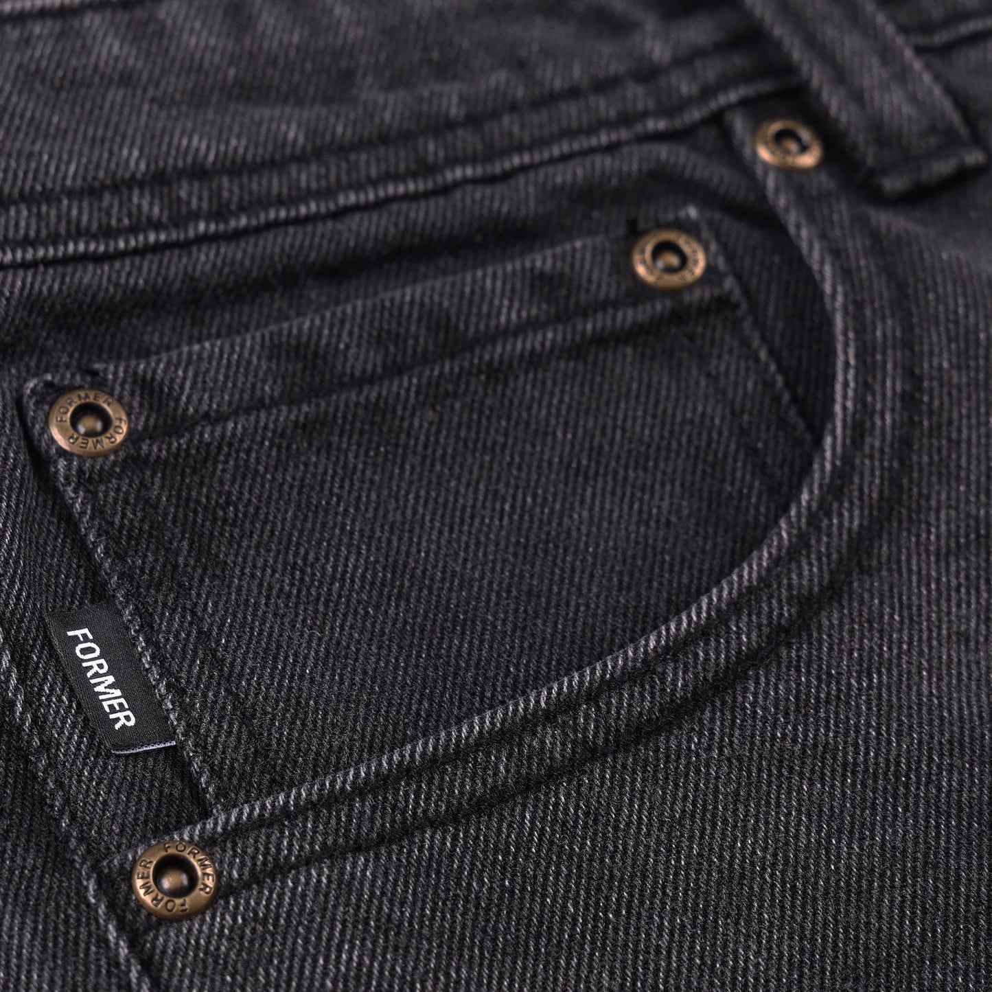 Former Crux Denim Pant in Washed Black | Free Aotearoa NZ shipping on your Former clothing order over $100* with Pavement Skate Shop!