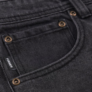 Former Crux Denim Pant in Washed Black | Free Aotearoa NZ shipping on your Former clothing order over $100* with Pavement Skate Shop!