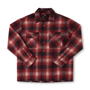 Former Manner Flannel Long Sleeve Shirt - Red | Shop Former premium streetwear online with Pavemet Skate Store. Free Aotearoa NZ shipping on orders over $100*