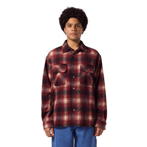 Former Manner Flannel Long Sleeve Shirt - Red | Shop Former premium streetwear online with Pavemet Skate Store. Free Aotearoa NZ shipping on orders over $100*