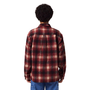 Former Manner Flannel Long Sleeve Shirt - Red | Shop Former premium streetwear online with Pavemet Skate Store. Free Aotearoa NZ shipping on orders over $100*