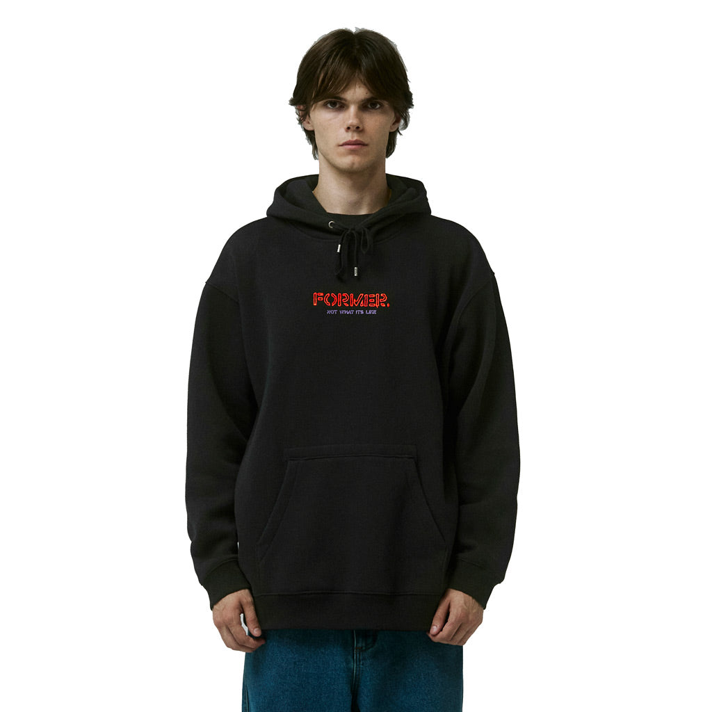 Former Global Mind Yardage Hood Black | Free Aotearoa shipping over $100* when you shop Former online with Pavement Skate Store.