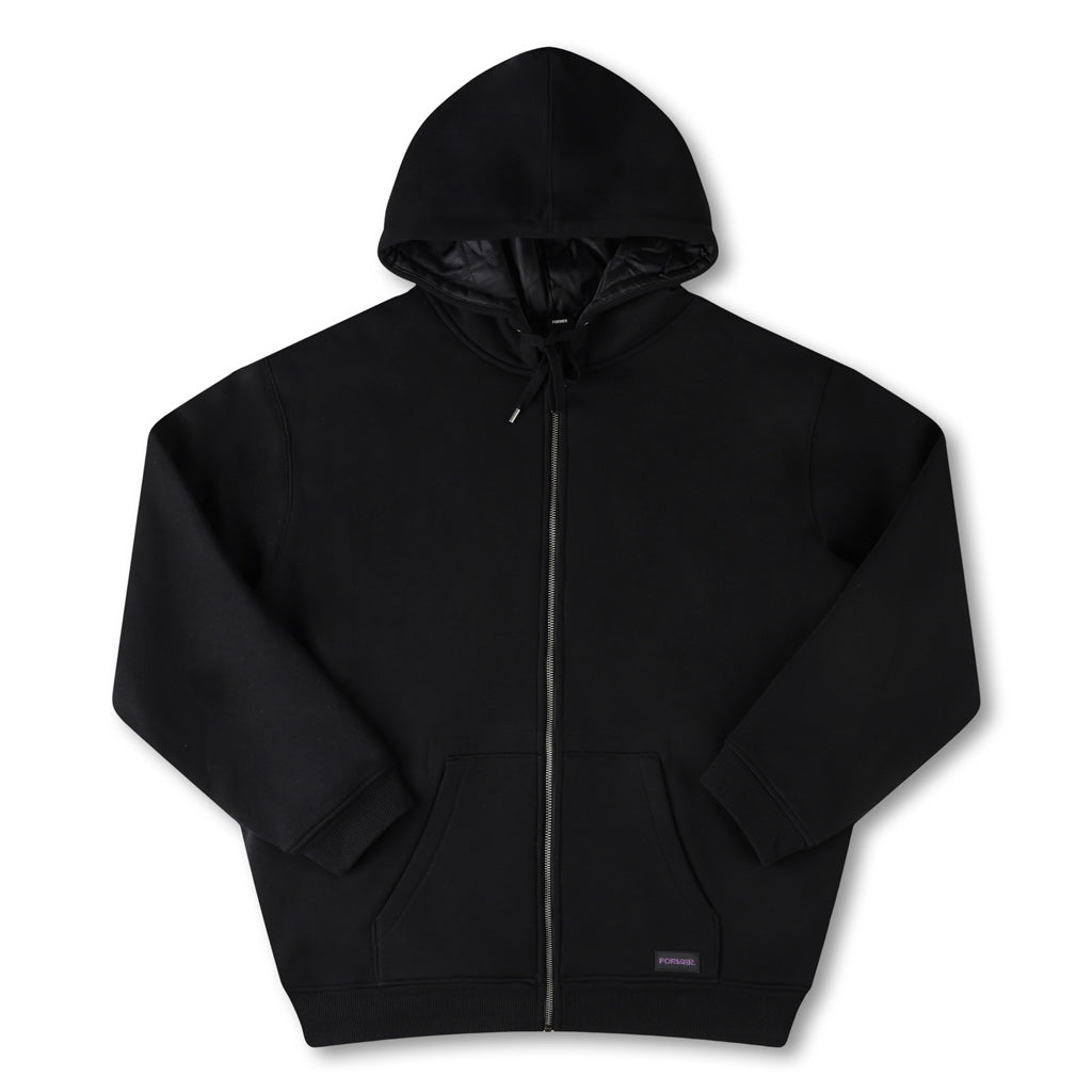 Former Global Mind Lined Zip Thru Hood - Black | Free Aotearoa shipping over $100* when you shop Former online with Pavement Skate Store.