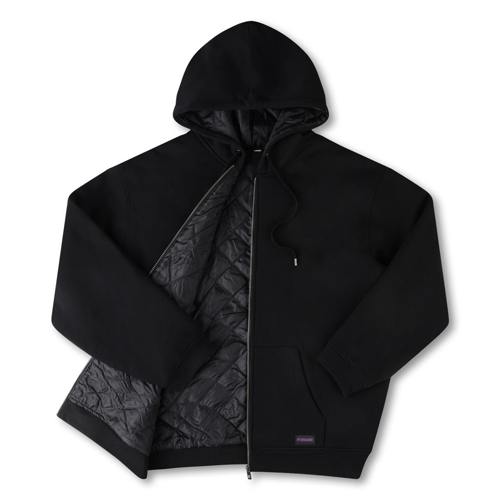 Former Global Mind Lined Zip Thru Hood - Black | Free Aotearoa shipping over $100* when you shop Former online with Pavement Skate Store.