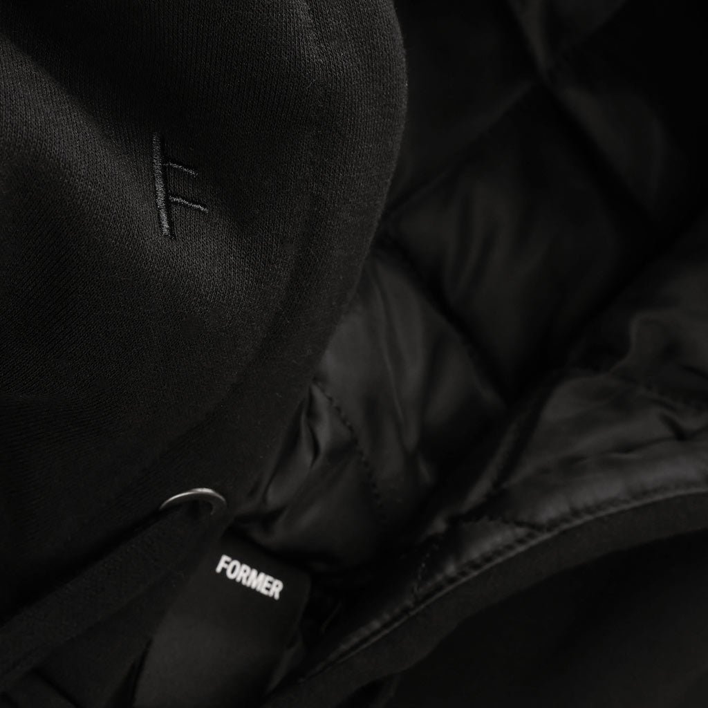 Former Global Mind Lined Zip Thru Hood - Black | Free Aotearoa shipping over $100* when you shop Former online with Pavement Skate Store.