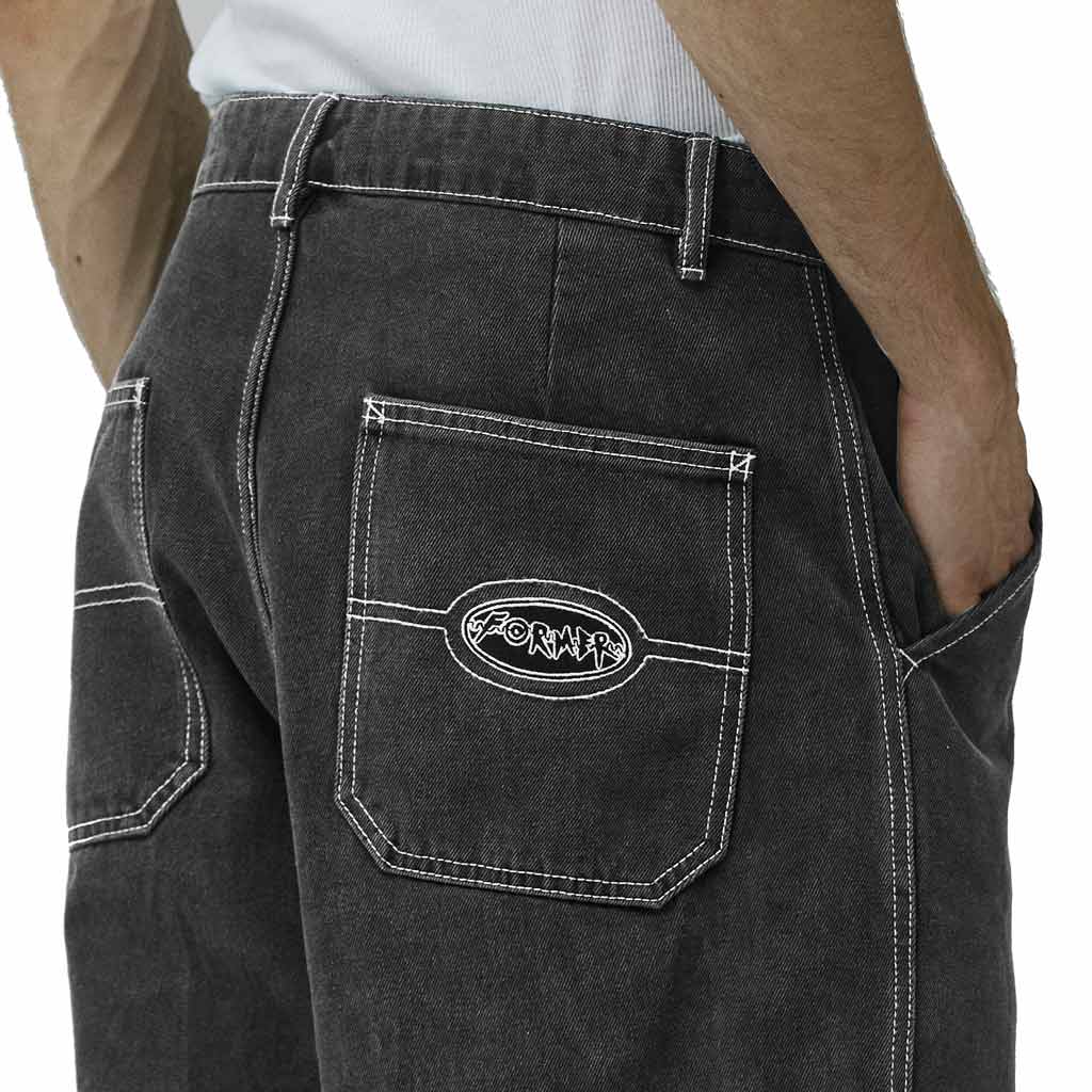 Former Reynolds Flatline Denim Pant - Washed Black | Free Aotearoa shipping over $100* when you shop Former online with Pavement Skate Store.