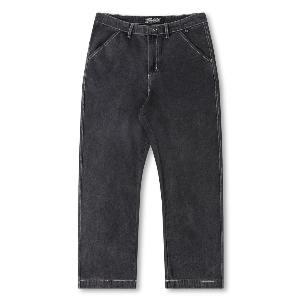 Former Reynolds Flatline Denim Pant - Washed Black | Free Aotearoa shipping over $100* when you shop Former online with Pavement Skate Store.