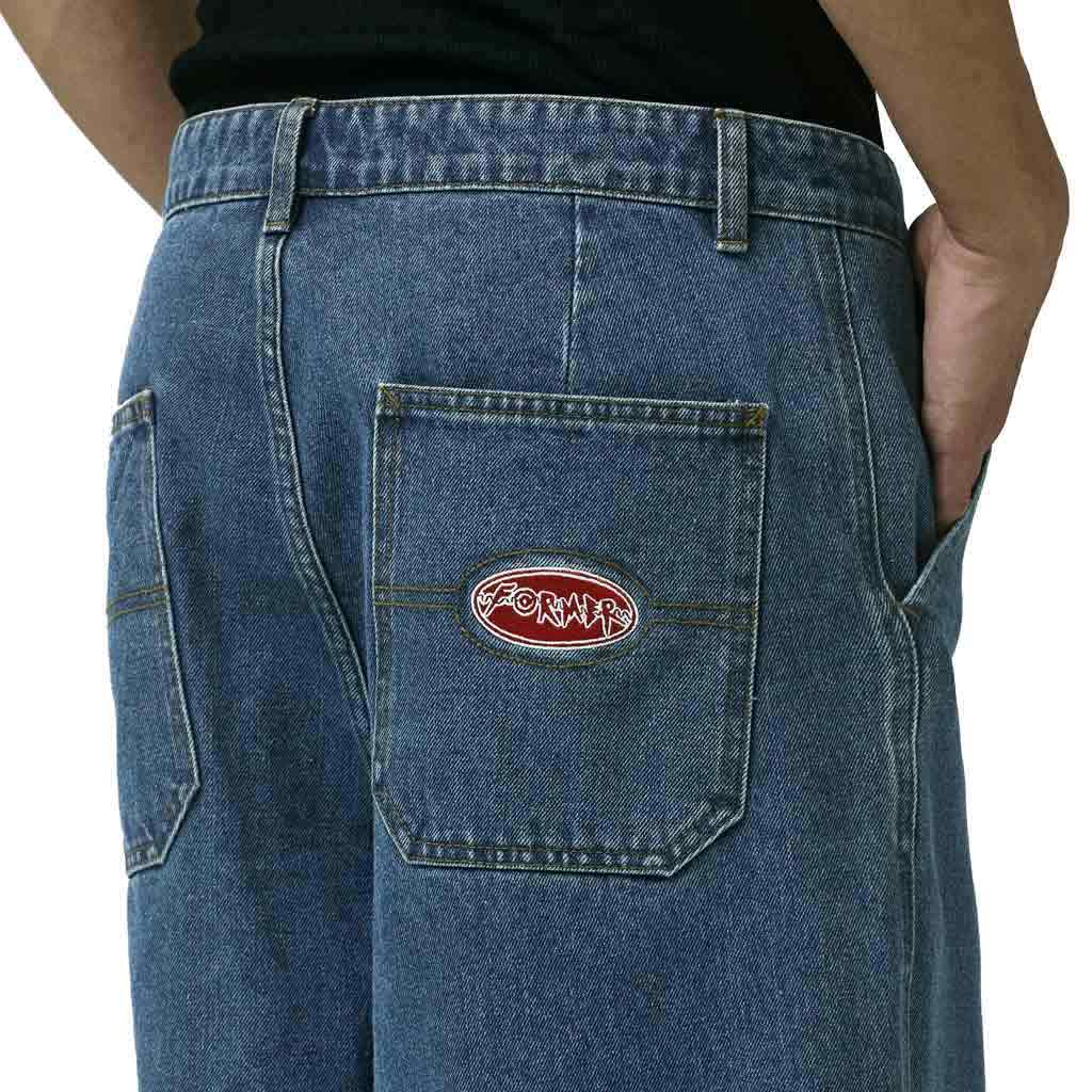 Former Reynolds Flatline Denim Pant - Dark Blue | Free Aotearoa shipping over $100* when you shop Former online with Pavement Skate Store.