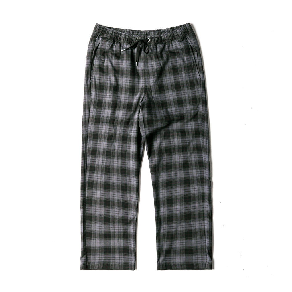 Former Prayer Plaid Pant - Shadow. Relaxed Tapered Pant, 100% Premium Cotton Custom Plaid. Features An Elastic Waist And Drawstring Closure, A Relaxed Leg Profile With A 17 1/2" Leg Opening. Signature Former Metal Ring Zip Back Pocket, Franchise F Metal Aglets, And Franchise F Embroidery. Shop Former online - Pavement.