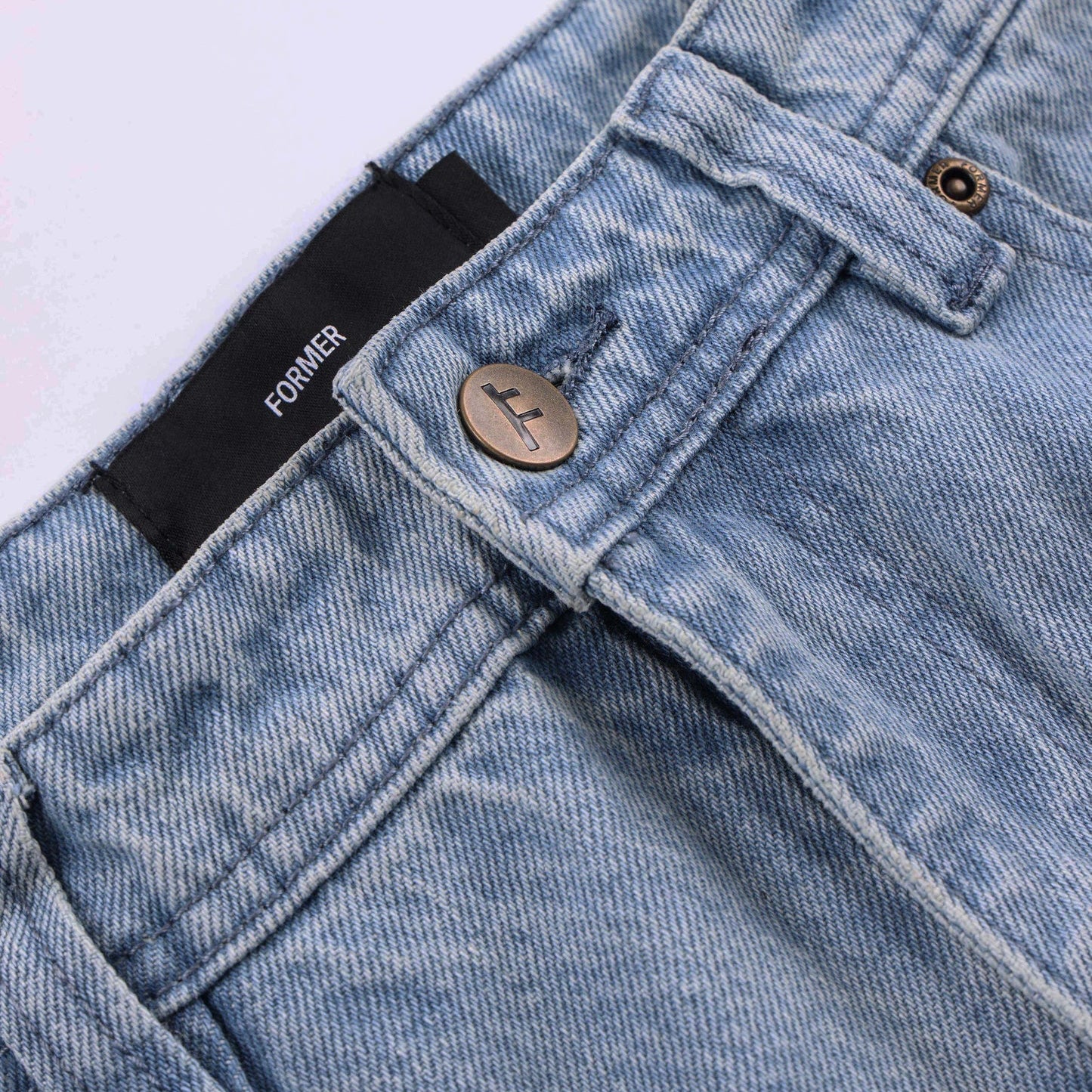 Former Crux Denim Pant in Washed Blue | Free Aotearoa NZ shipping on your Former clothing order over $100* with Pavement Skate Shop!