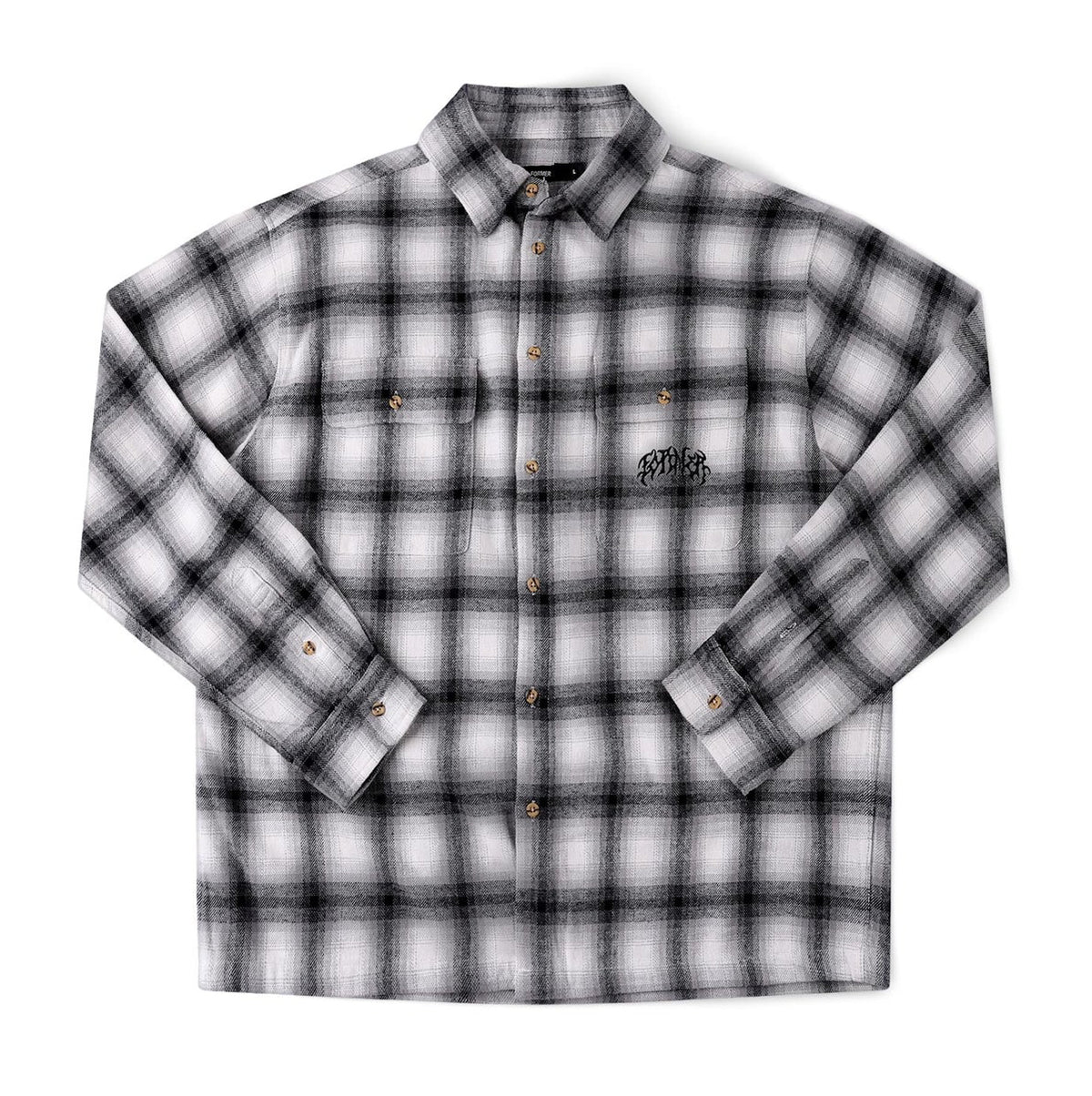 Former Vivian Flannel LS Shirt in Grey | Free Aotearoa NZ shipping on your Former clothing order over $100* with Pavement Skate Shop! 