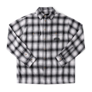 Former Vivian Flannel LS Shirt in Grey | Free Aotearoa NZ shipping on your Former clothing order over $100* with Pavement Skate Shop! 