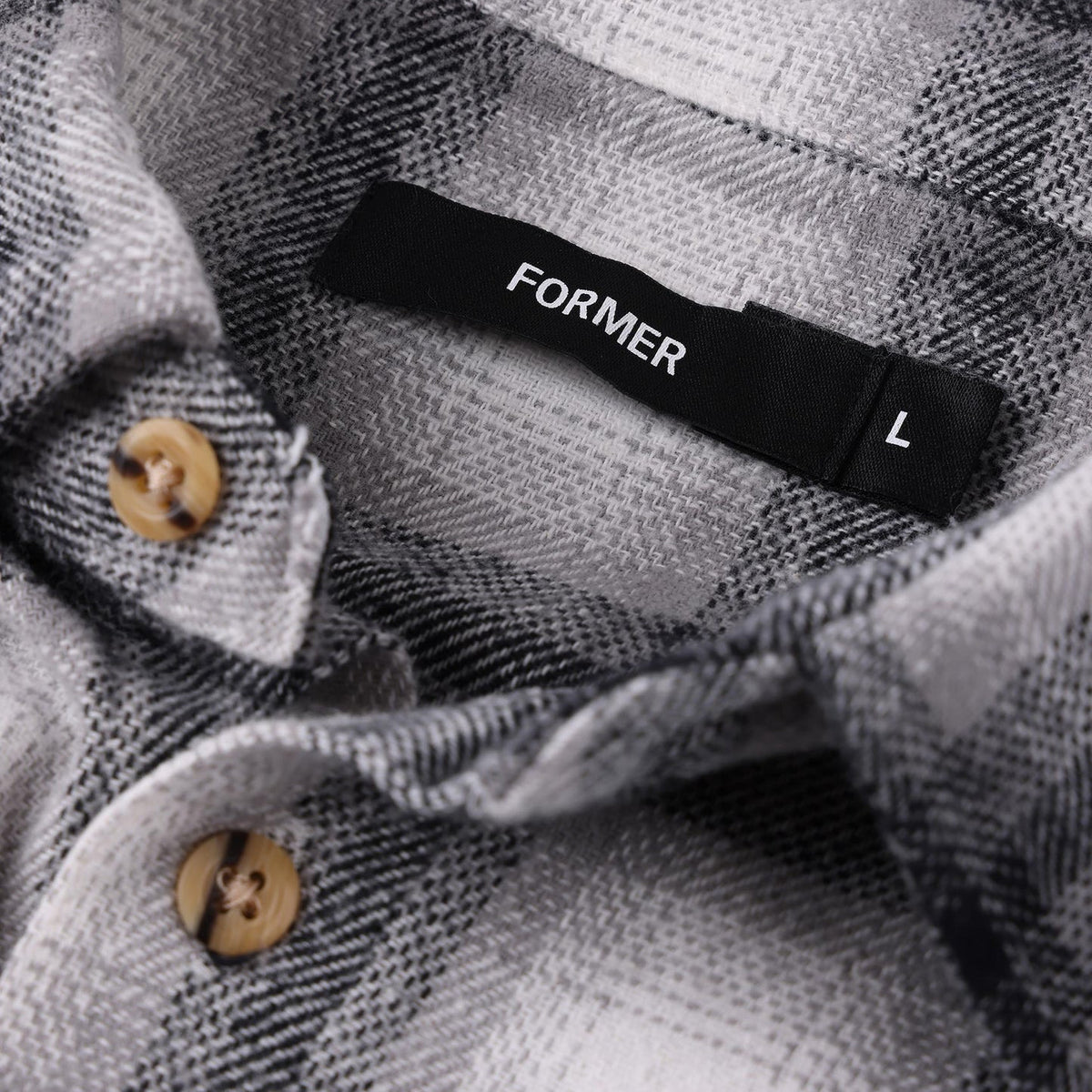 Former Vivian Flannel LS Shirt in Grey | Free Aotearoa NZ shipping on your Former clothing order over $100* with Pavement Skate Shop! 