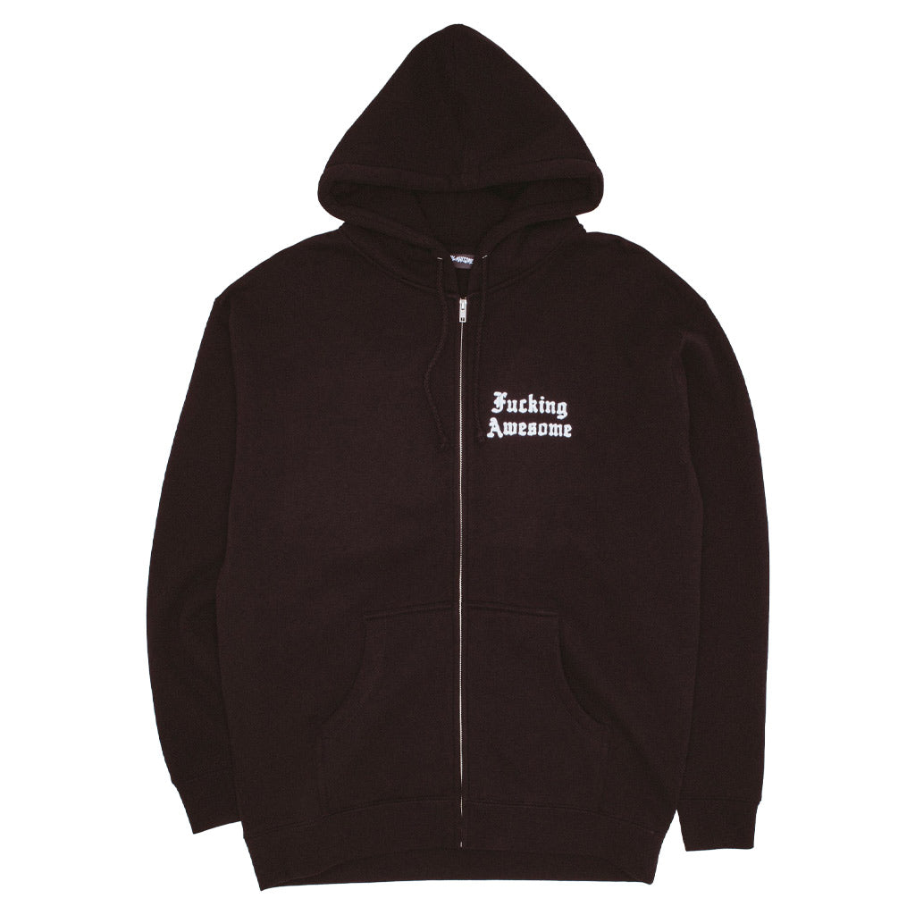 Buy the Fucking Awesome 14Th Century Zip Hoodie Black at Pavement Skate Store online with free Aotearoa NZ shipping!