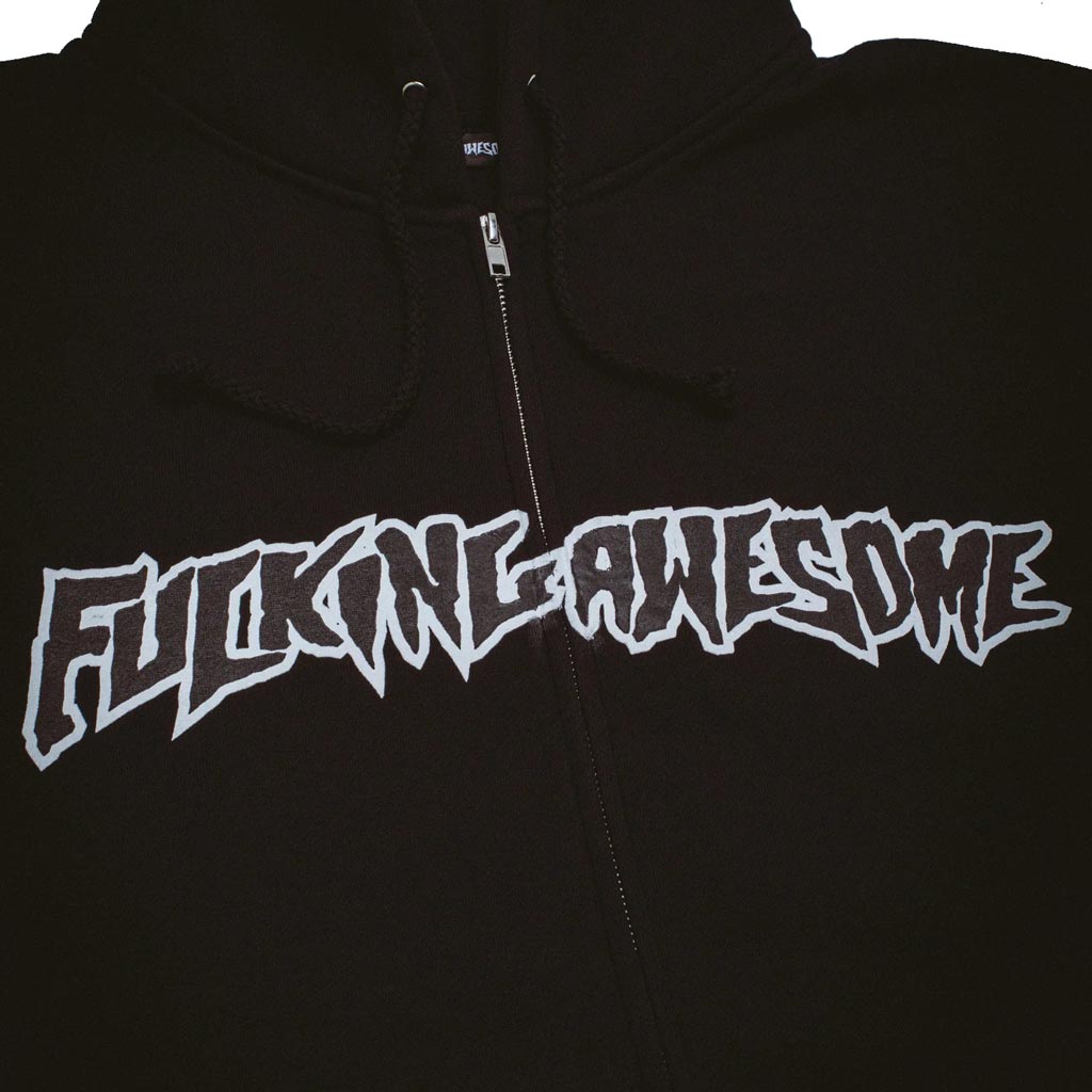 Buy the Fucking Awesome Stamp Logo Zip Hoodie in Black with Pavement Skate Store online! Free Aotearoa NZ shipping.