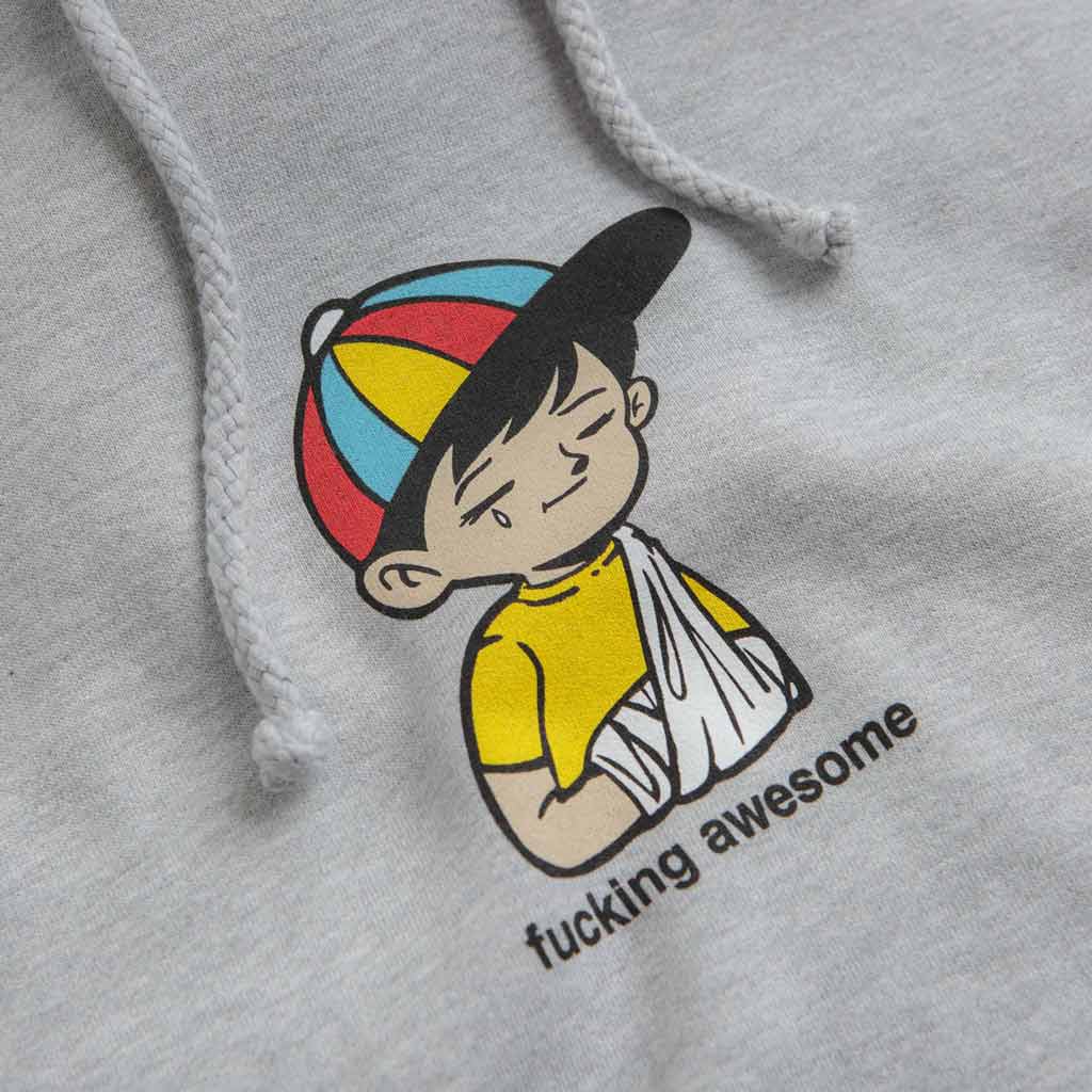 Buy the Fucking Awesome Wanto Kid Hoodie in Grey Heather with Pavement Skate Store online! Free Aotearoa NZ shipping.