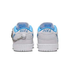 Nike SB Nicole Hause Dunk Low Pro - White/University Blue-White. Playfully off the chain. That's not a paradox, that's Nicole Hause's approach to skateboarding, life and leisure. Style code: FZ8802-100. Free Aotearoa NZ shipping when you order online with Pavement Skate Store.