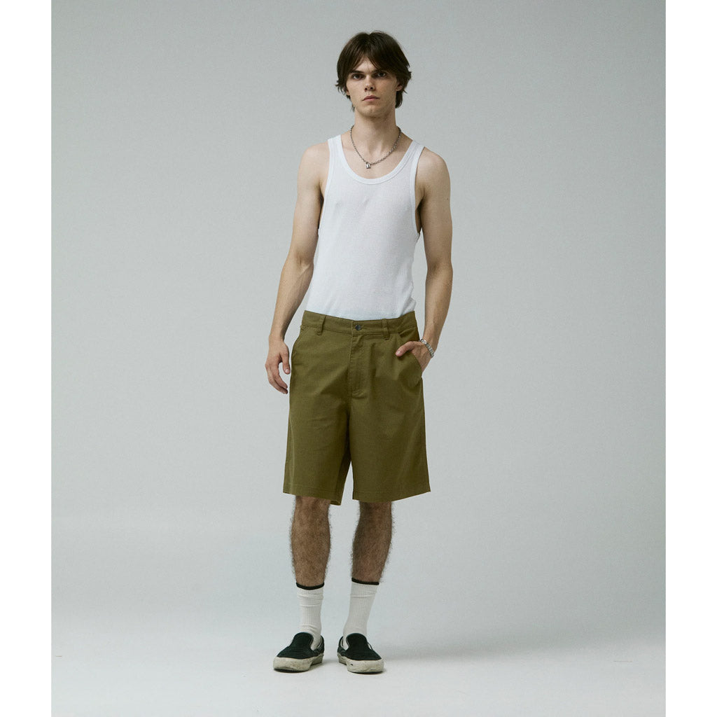 Former Reynolds 21" Walkshorts - Deep Olive | Free Aotearoa NZ shipping on your Former order over $100* with Pavement Skate Store online!