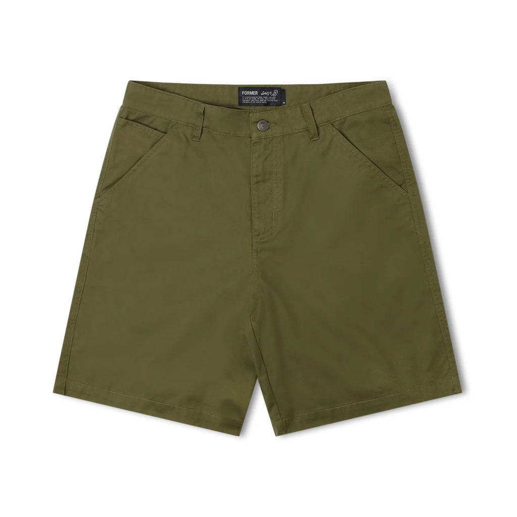 Former Reynolds 21" Walkshorts - Deep Olive | Free Aotearoa NZ shipping on your Former order over $100* with Pavement Skate Store online!