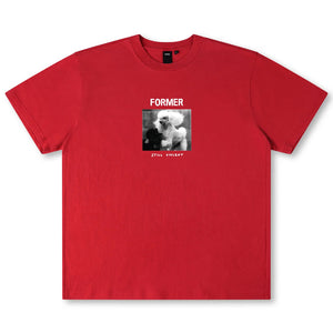 Former War Poodle Tee - Red | Shop Former premium streetwear online with Pavemet Skate Store. Free Aotearoa NZ shipping on orders over $100*