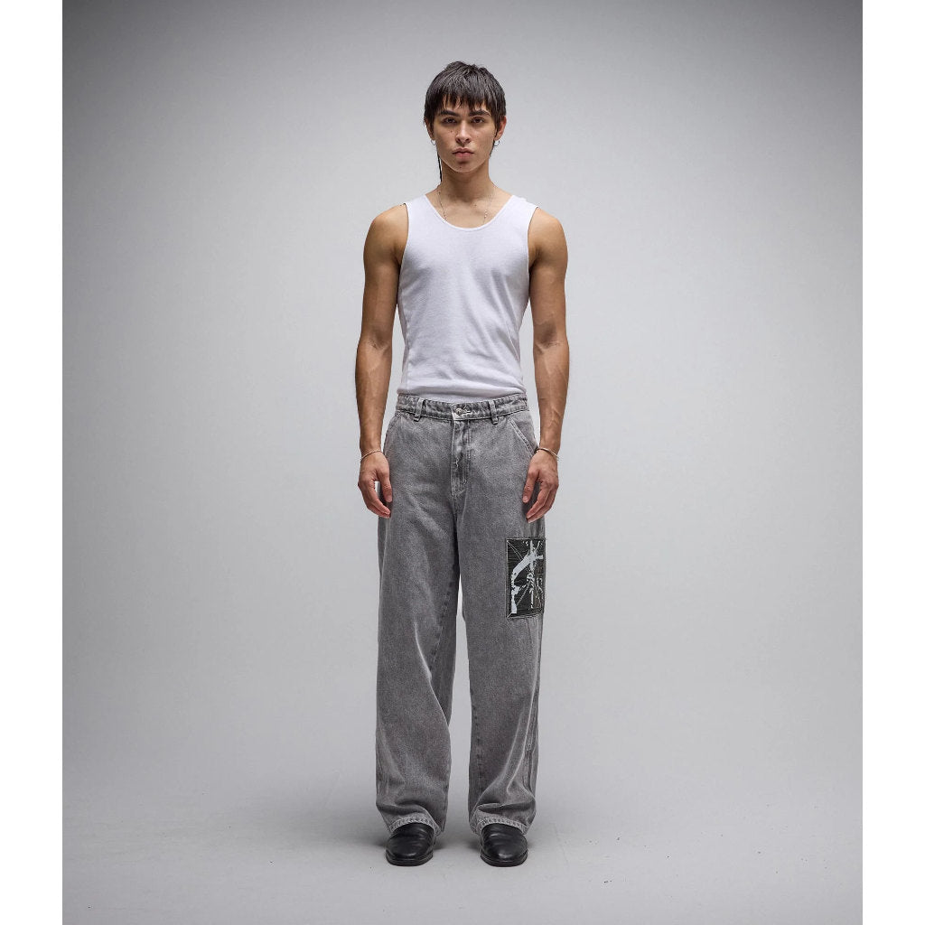 Former Distend Denim Pant in Sacrafice Washed Grey | Shop Former online with Pavement Skate Store and enjoy free Aotearoa NZ shipping on orders over $100*!