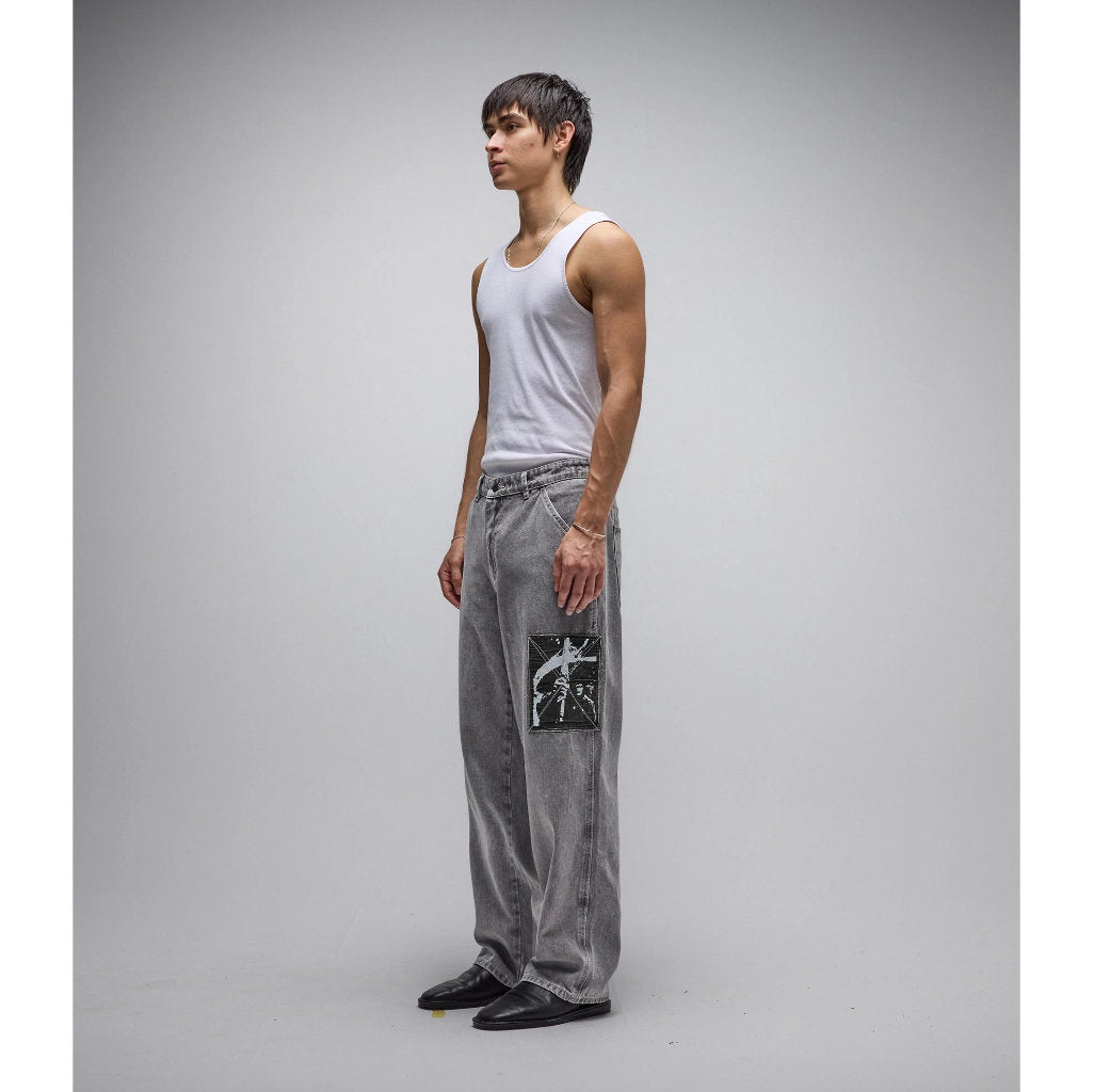 Former Distend Denim Pant in Sacrafice Washed Grey | Shop Former online with Pavement Skate Store and enjoy free Aotearoa NZ shipping on orders over $100*!