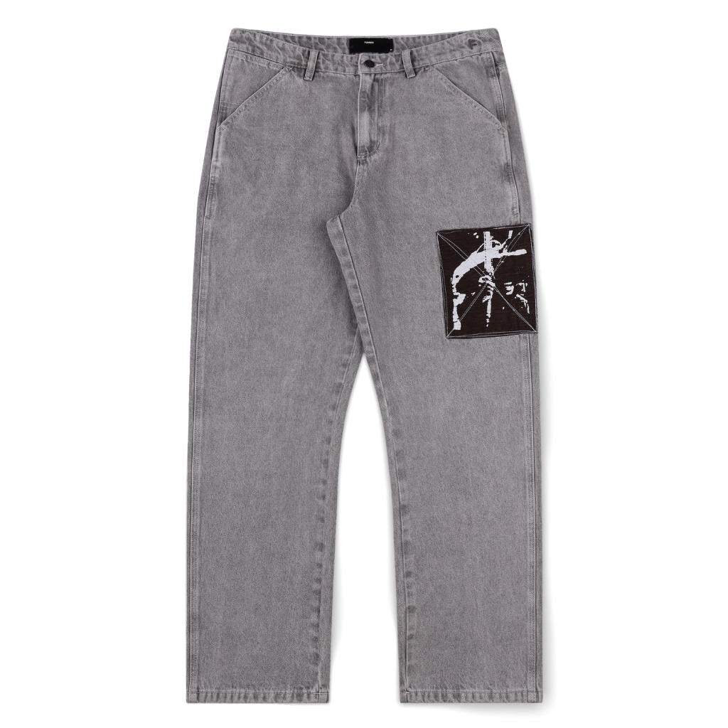 Former Distend Denim Pant in Sacrafice Washed Grey | Shop Former online with Pavement Skate Store and enjoy free Aotearoa NZ shipping on orders over $100*!