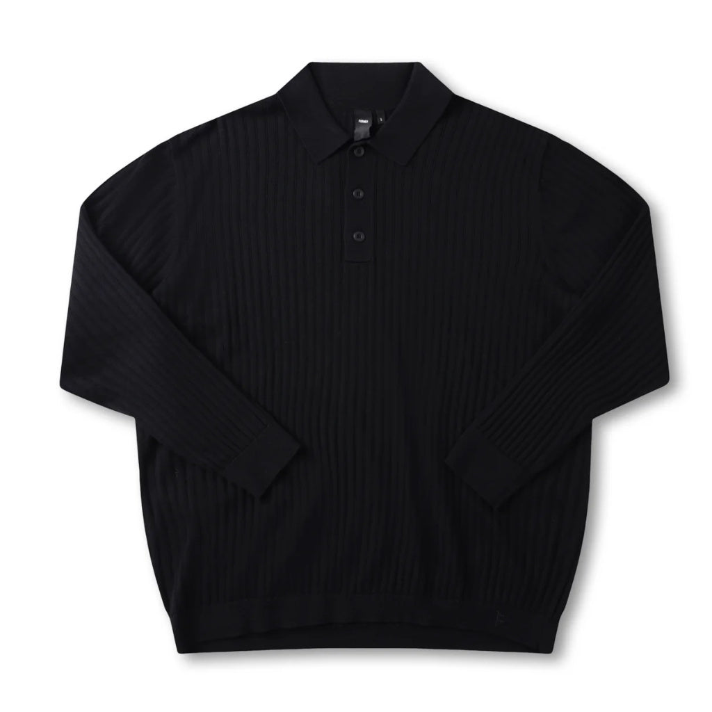 Former Franchise LS Knot Polo - Black | Shop Former clothing online with Pavement Skate Store with free Aotearoa NZ shipping over $100*!