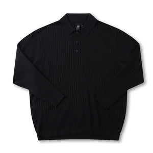 Former Franchise LS Knot Polo - Black | Shop Former clothing online with Pavement Skate Store with free Aotearoa NZ shipping over $100*!