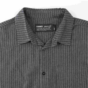 Former Reynolds Stripe SS Shirt in Worn Black | Shop Former clothing online with Pavement Skate Store and enjoy free Aotearoa NZ shipping on orders over $100*!