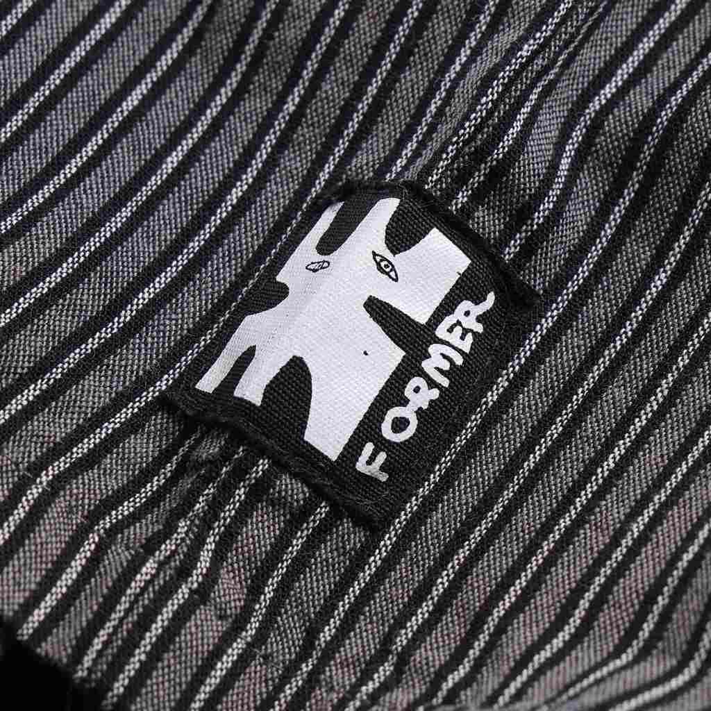 Former Reynolds Stripe SS Shirt in Worn Black | Shop Former clothing online with Pavement Skate Store and enjoy free Aotearoa NZ shipping on orders over $100*!