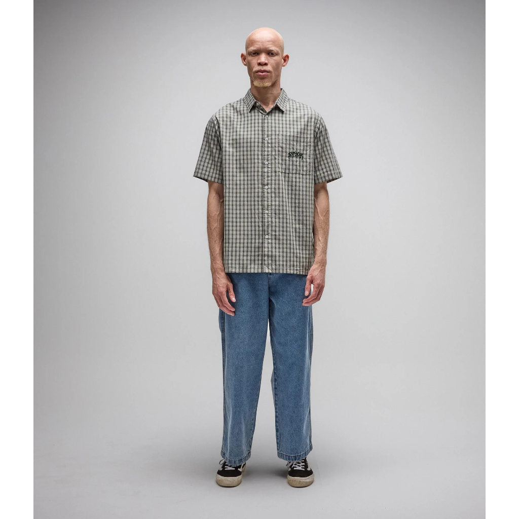 Former Vivian Check SS Shirt in Pine | Shop Former clothing online with Pavement Skate Store and enjoy free Aotearoa NZ shipping on orders over $100*!
