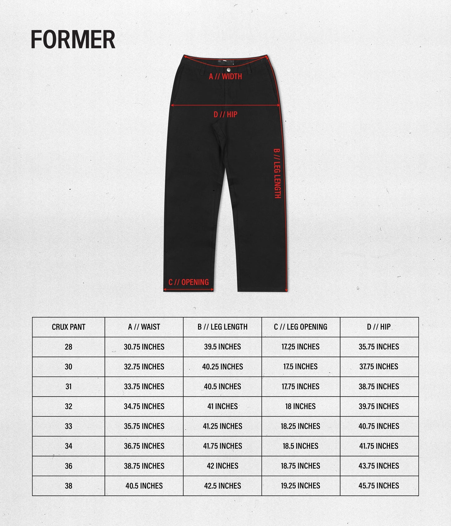 Former Crux Denim Pant in Washed Black | Free Aotearoa NZ shipping on your Former clothing order over $100* with Pavement Skate Shop!