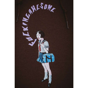 Fucking Awesome Mouth Girl Hoodie Brown | Free Aotearoa shipping over $100* when you order FA online with Pavement Skate Store.