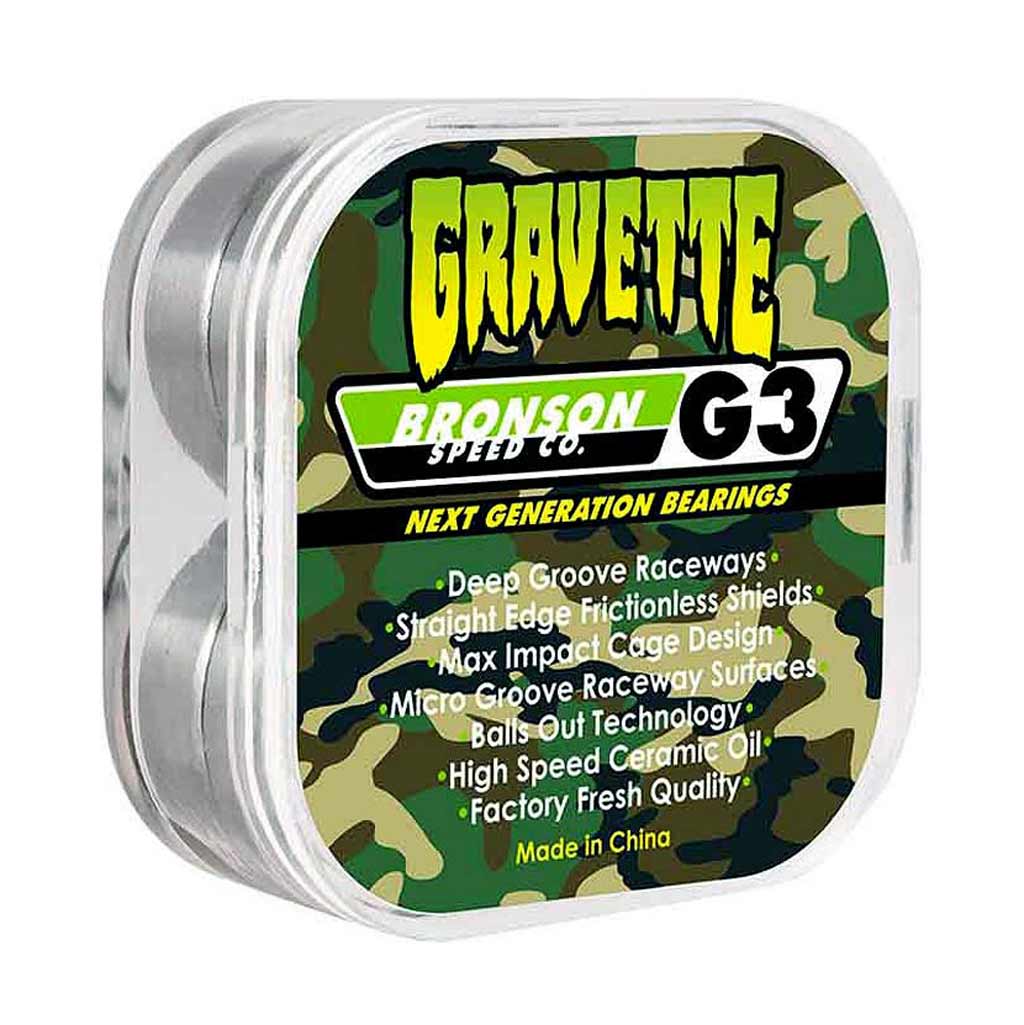 Bronson Speed Co. G3 Bearings | Shop skateboard bearings online with Pavement Skate Store with free Aotearoa shipping on orders over $100*!