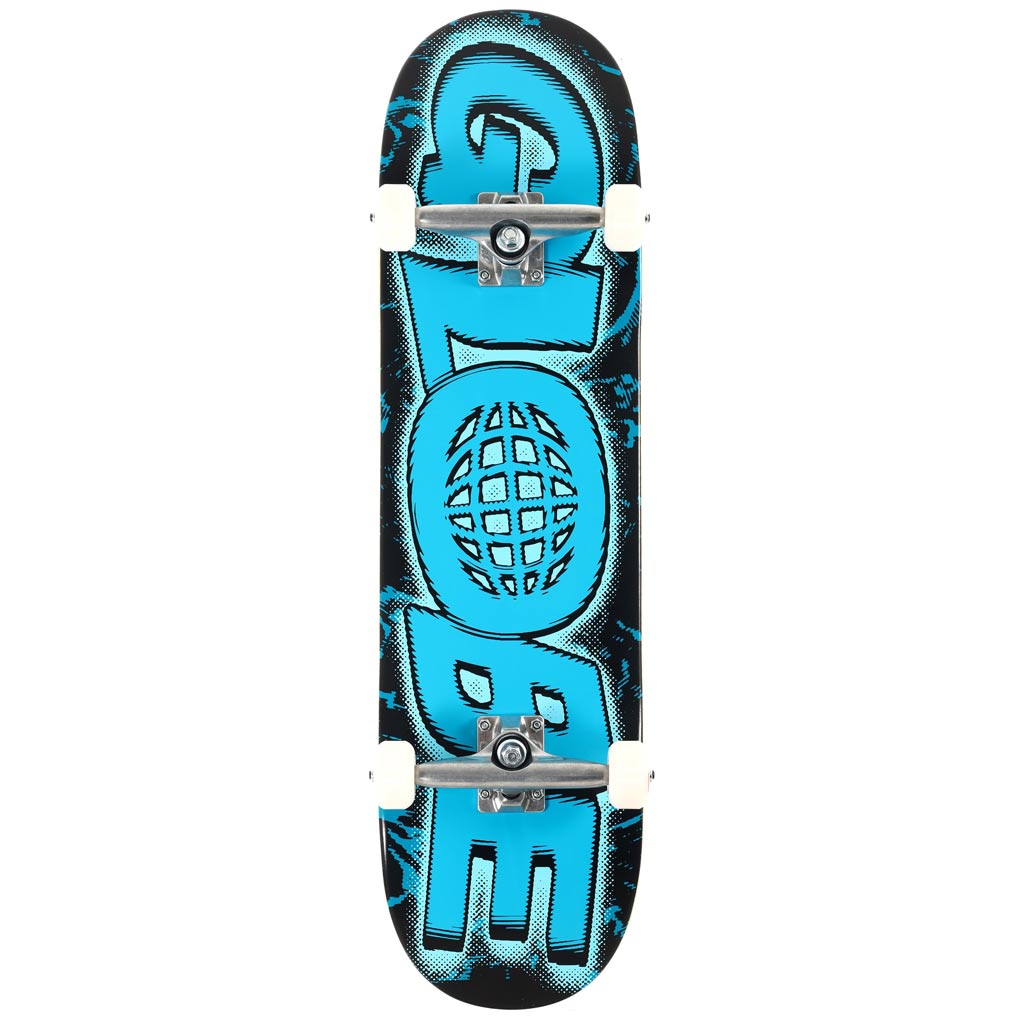 Globe G0 Reverb Complete Skateboard - Black/Blue 8.5" | Free Aoteroa shipping on skateboard orders over $100* when you shop online with Pavement Skate Store.