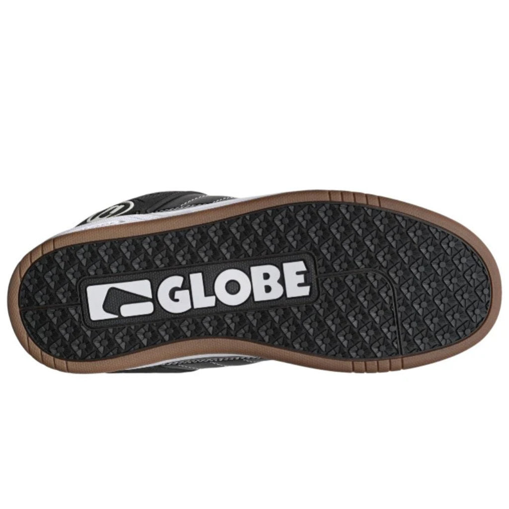 Globe Tilt Skate Shoes - Black/White/Starch | Shop Globe Skateboarding shoes with free Aoteroa NZ shipping over $100* with Pavement Skate Store.
