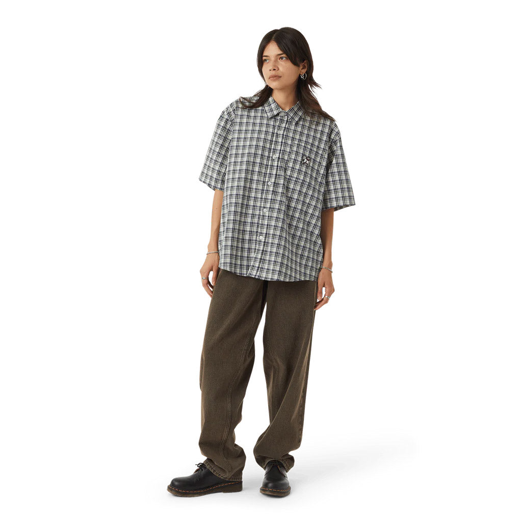 HUF H STAR PLAID S/S SHIRT - LINEN