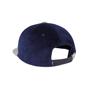 Huf Hat Trick Snapback - Navy. 100% Cotton Corduroy 5 Panel Hat. Contrast Suede Visor. Embroidered Artwork At Front Crown. Adjustable Plastic Snap Closure. Huf Woven Flag Label At Back. Shop HUF Worldwide caps, tees and hoodies. Free NZ shipping over $150. Pavement skate store, Dunedin.
