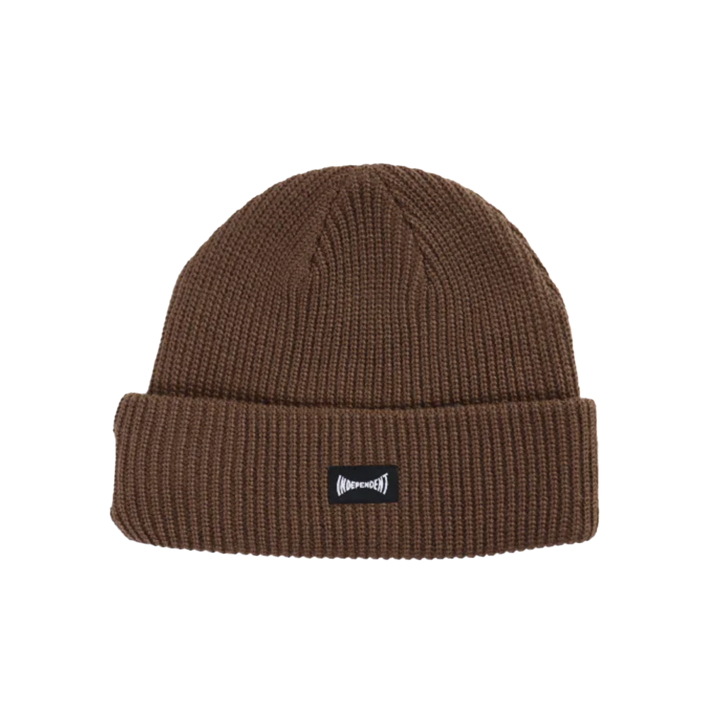 Independent Span Label Pocket Beanie - Gravel. Ribbed beanie, 100% Acrylic. Woven label with Stash zip pocket side of beanie. Free NZ shipping when you spend over $100 on your Independent order. Pavement, Dunedin's locally owned and operated skate store. 