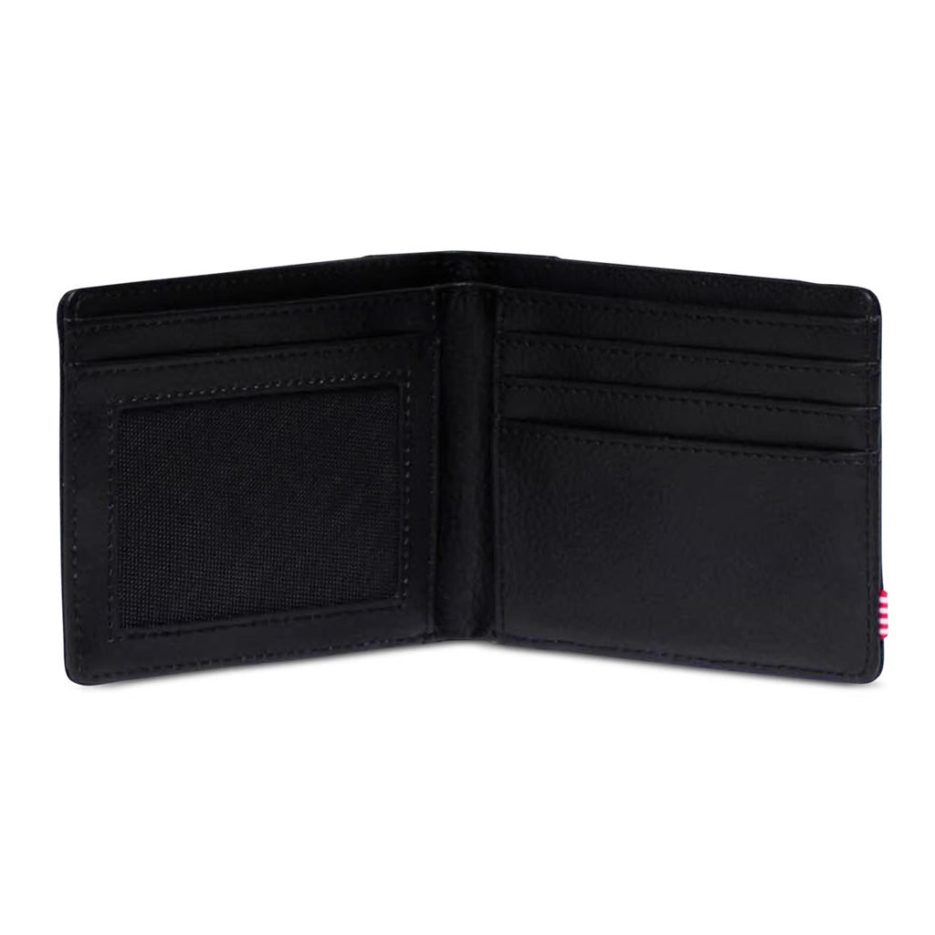 Herschel Hank Wallet - Black Tonal - 9cm (H) x 11cm (W) x 1cm (D) EcoSystem™ 600D Fabric made from 100% recycled post-consumer water bottles. Shop Herschel premium wallets and bags online with Pavement skate store, Ōtepoti Dunedin. Free, fast Aotearoa shipping over $150.