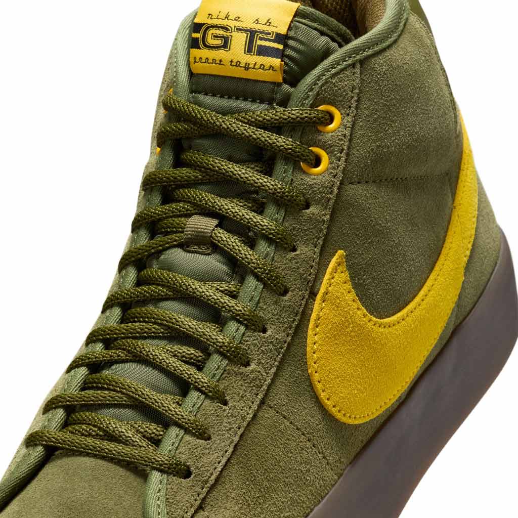 Nike SB Blazer Mid X Anti Hero Shoe - Rough Green/Amarillo-Rough Green. Product code: HM5838-300. Shop Nike SB skateboarding shoes, clothing and accessories online with Pavement! Free Aotearoa NZ shipping over $100*.