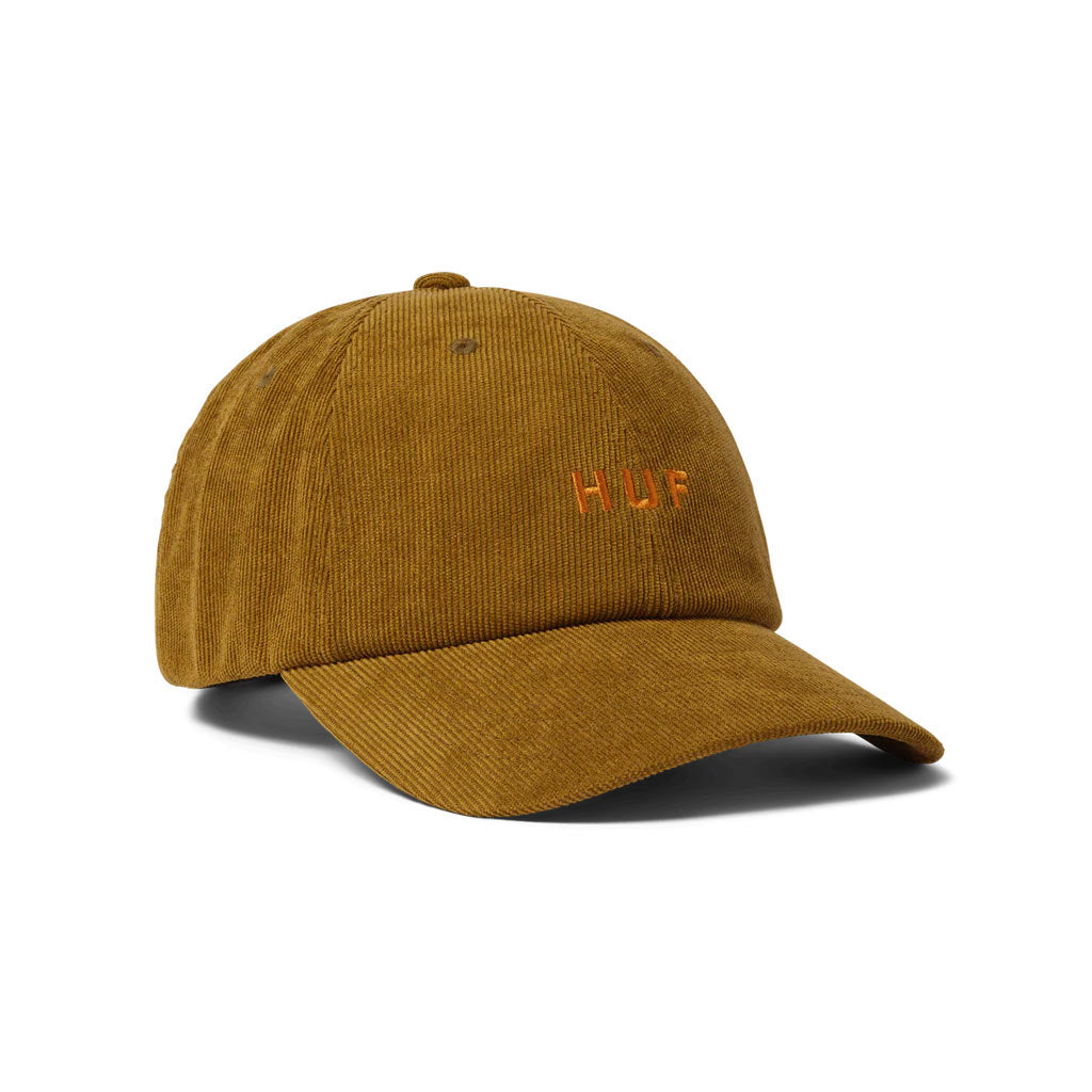 HUF OG Corduroy 6 Panel Curved Visor Hat - Moss | Shop HUF Worldwide online with Pavement Skate Store with free Aotearoa shipping on order over $100*!