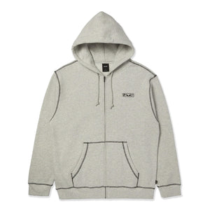 HUF Stretch Full Zip Hoodie - Ash | Shop HUF Worldwide online with Pavement Skate Store with free Aotearoa shipping on order over $100*!