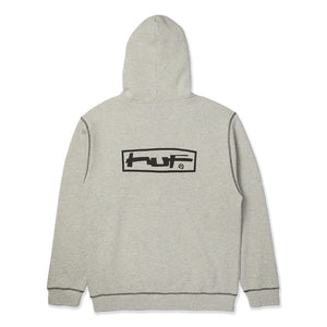 HUF Stretch Full Zip Hoodie - Ash | Shop HUF Worldwide online with Pavement Skate Store with free Aotearoa shipping on order over $100*!